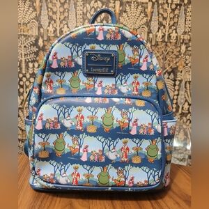 Loungefly Disney Blue and Gold Kids Backpack